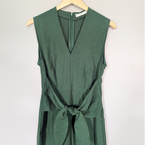 MNG Mango Green Sleeveless Pant Jumpsuit size Small - Picture 3 of 6